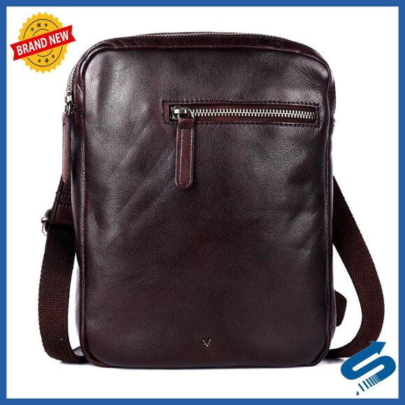 Genuine Italian Leather Crossbody Bag Adjustable Strap Office Travel